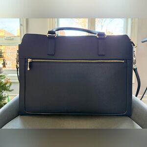 Like New - Lo & Sons Trinity Navy Laptop Bag (Large)